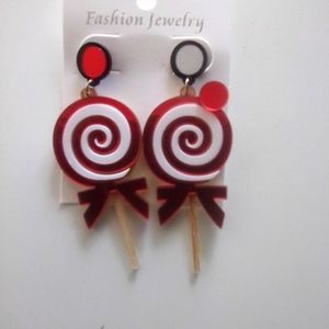 LADIES LOLLIPOP FASHION EARRINGS NEW
